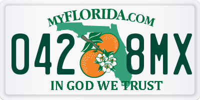 FL license plate 0428MX