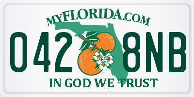 FL license plate 0428NB