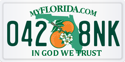 FL license plate 0428NK