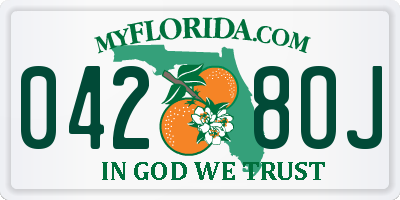 FL license plate 0428OJ