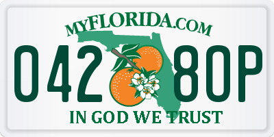 FL license plate 0428OP