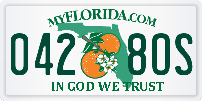 FL license plate 0428OS