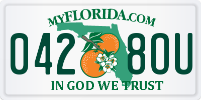 FL license plate 0428OU