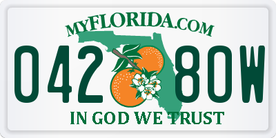 FL license plate 0428OW