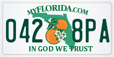 FL license plate 0428PA