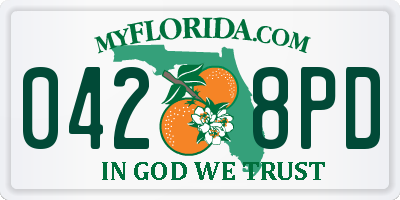 FL license plate 0428PD