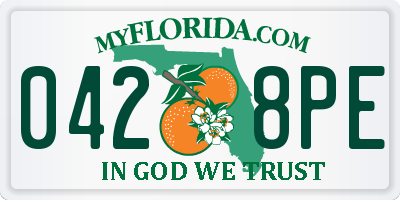 FL license plate 0428PE