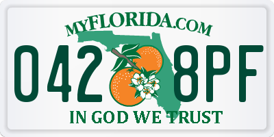 FL license plate 0428PF