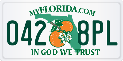 FL license plate 0428PL