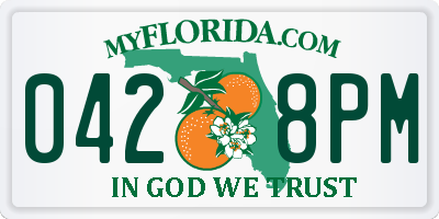 FL license plate 0428PM