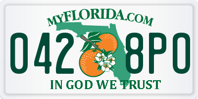 FL license plate 0428PO