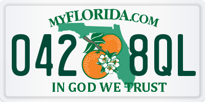 FL license plate 0428QL
