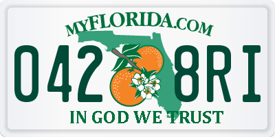 FL license plate 0428RI
