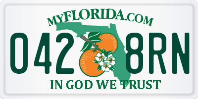FL license plate 0428RN