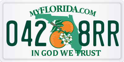 FL license plate 0428RR