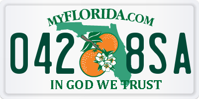 FL license plate 0428SA