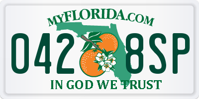 FL license plate 0428SP