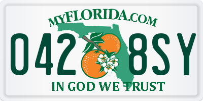 FL license plate 0428SY