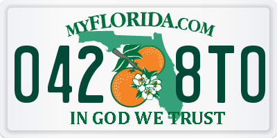 FL license plate 0428TO
