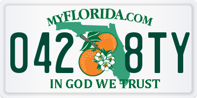 FL license plate 0428TY