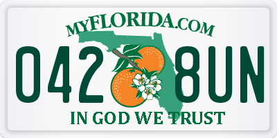 FL license plate 0428UN