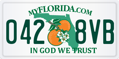 FL license plate 0428VB