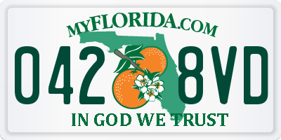 FL license plate 0428VD