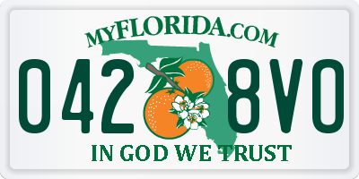 FL license plate 0428VO