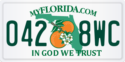 FL license plate 0428WC