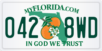 FL license plate 0428WD