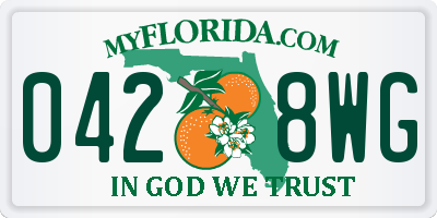 FL license plate 0428WG