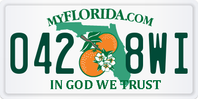 FL license plate 0428WI