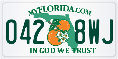 FL license plate 0428WJ
