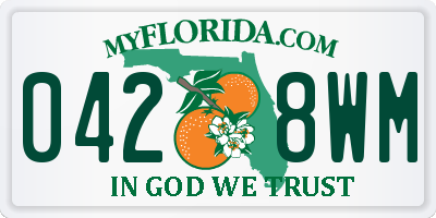 FL license plate 0428WM