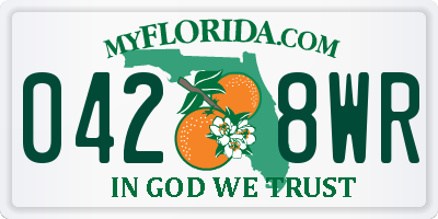 FL license plate 0428WR