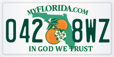 FL license plate 0428WZ