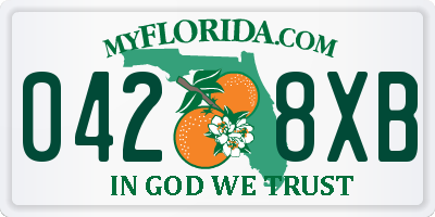 FL license plate 0428XB