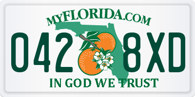 FL license plate 0428XD