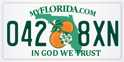 FL license plate 0428XN