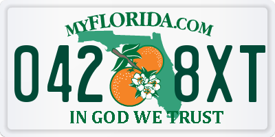 FL license plate 0428XT
