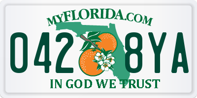 FL license plate 0428YA