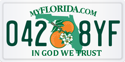 FL license plate 0428YF