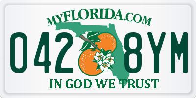 FL license plate 0428YM