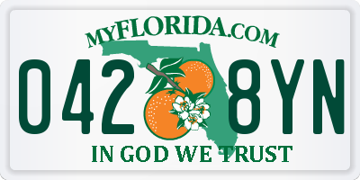 FL license plate 0428YN