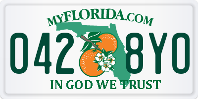 FL license plate 0428YO