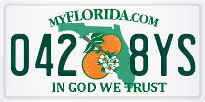 FL license plate 0428YS