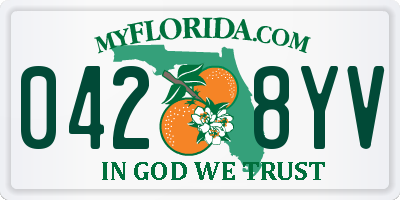 FL license plate 0428YV