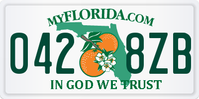 FL license plate 0428ZB