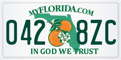 FL license plate 0428ZC