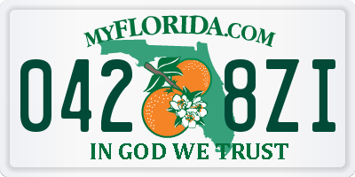 FL license plate 0428ZI